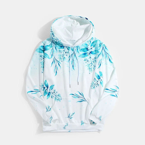 Sudaderas con capucha lisas de gran tamaño informales para hombre, logotipo personalizado, estilo de impresión personalizado, ropa de calle con hombros caídos, OEM - Product Image 1