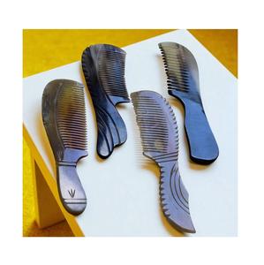 Peine de cuerno de lujo, respetuoso con el medio ambiente, duradero, herramienta hecha a mano, acabado liso pulido, hecho de cuerno, perfecto para el cuidado y el cuidado del cabello - Product Image 1