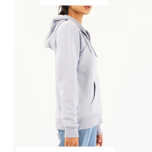 Sweat à capuche zippé pour femme, streetwear d'hiver, OEM, polaire épaisse à grammage élevé, logo frontal, prix de gros, sweat à capuche pour l'exportation - Product Image 2