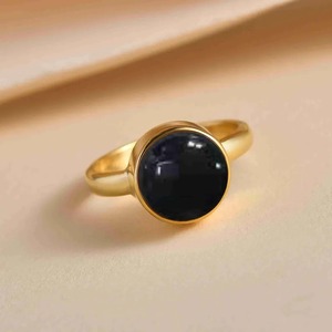 Hot Sale Statement <b>Black</b> Onyx Gold Ring Handmade Fine <b>Jewellery</b> for Evening Wear or Formal Events Available at Best Price - Product Image 3