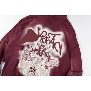 เสื้อฮู้ดซิปมีซิปสำหรับผู้ชายผ้าฝ้าย100% ประดับเพชรซักสไตล์สบายๆ - Product Image 1