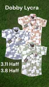 เสื้อเชิ้ตผู้ชาย แขนสั้น คอตั้ง ลายสก็อต ผ้าฝ้าย 100% ทรงปกติ สำหรับฤดูร้อน ไม่หดตัว ผลิตจากโรงงาน - Product Image 3