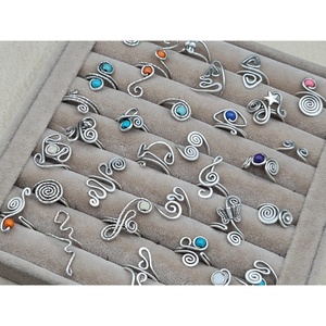 Fashionable Gold and Silver Plated <b>Rings</b> with Colorful Stones for Resale - Product Image 2