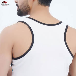 Débardeurs de sport personnalisés pour hommes grandes tailles, en coton molletonné, respirants, tricotés, à col rond, avec logo, pour la gym, la course et le fitness - Product Image 6