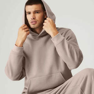 เสื้อฮู้ดผ้าฝ้าย100% แบบสวมหัวสีทึบหนา XL โลโก้กำหนดเองโลโก้ได้ - Product Image 4