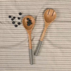 Nouveauté 2026 : Serveur à salade manuel en bois fait main, écologique et compatible lave-vaisselle, idéal pour servir salades et fruits - Product Image 4