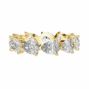 Anillo de Eternidad con Múltiples Piedras de Moissanita Corte Pera de 3.13ctw en Plata de Ley 925 - Product Image 2