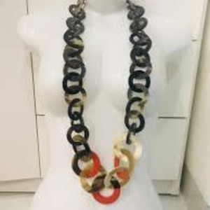 Venta caliente adolescente y mujer collar hecho a mano cuerno rectángulo largo cuenta gargantilla joyería Natural cristal cuerno colgante collar - Product Image 4