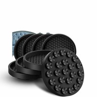 Patins de protection en caoutchouc alvéolé pour pieds de meubles avec ventouse, antidérapants, anti-rayures, anti-vibrations pour canapé, chaise, table