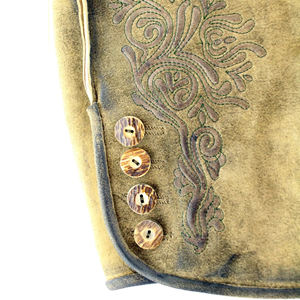 Best Offer <b>Men's</b> Solid Pattern Bavarian Lederhosen <b>Shorts</b> Vintage Decoration Eco-Friendly Goat Leather Low MOQ Anti-Wrinkle - Product Image 4