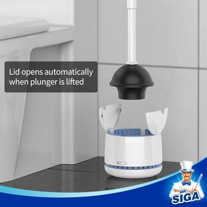 MR.SIGA Toilet Plunger with <b>Holder</b>, Plungers for Bathroom Heavy Duty, White - Product Image 3