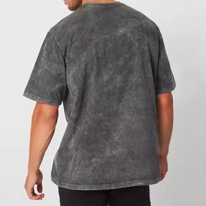 T-shirt oversize à manches courtes pour hommes de haute qualité Logo personnalisé Respirant Lavage à l'acide solide Coupe ample Plus Size Design vierge - Product Image 2