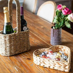 Joli Style Coeur Forme Naturel Jacinthe D'eau Plateau De Service Artisanat Jacinthe D'eau Plateau Décor À La Maison En Gros Du Vietnam - Product Image 6