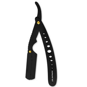 Shavette à gorge coupée de qualité de salon de rasoir de barbier à bord droit classique avec une durabilité supérieure conception ergonomique résistant à la rouille - Product Image 5