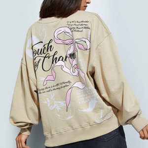 Pure Warm Fabric Low Price Women Sweatshirt Long Sleeve Easy to Wear New Color Women Crewneck Sweatshirt - Product Image 3
