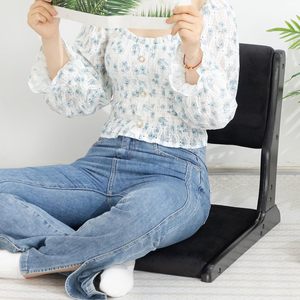 Chaise Tatami pliable chaise de sol de Style japonais chaise de repos sans jambes en bois avec coussin Accent siège de sol de méditation - Product Image 3