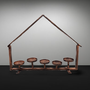 Elegante soporte de Pilar Soporte de vela de aluminio de cinco cabezas Portavelas de brillo clásico Soporte de vela de llama sofisticado - Product Image 6