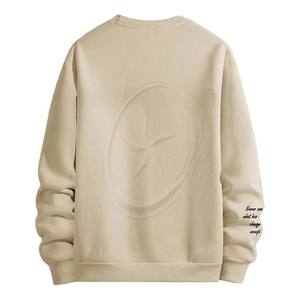 เสื้อสเวตเตอร์คอกลมสำหรับผู้ชายทรงโอเวอร์ไซส์ระบายอากาศเสื้อสวมหัวแขนยาวพิมพ์ลายกราฟิกตัวอักษร - Product Image 3