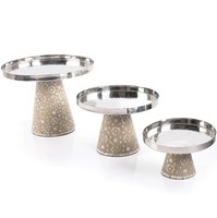 Grossiste Ensemble de luxe de haute qualité Koweït nacre incrustée de supports à gâteaux pour les vacances du Ramadan EID fabriqué au Vietnam