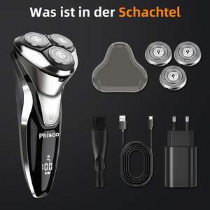 Afeitadora Eléctrica Recargable para Hombre, Recortadora de Precisión, Uso en Seco/Húmedo, Batería de Larga Duración, Cabezales Rotatorios para el Cuerpo - IPX7 - Product Image 2