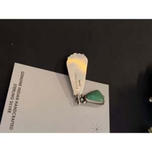 Elouise Kee Kingman Turquoise & Sterling Silver Drop <b>Earrings</b> <b>Post</b> Dangle Water Drop Design - Product Image 4