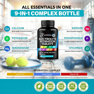 Comprimés à croquer multivitaminés et électrolytiques au calcium, au zinc, pour l'hydratation, l'énergie et le maintien musculaire – Dernière conception - Product Image 4