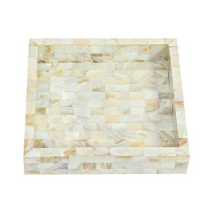 Mother Pearl Tray Vaisselle d'hôtel Plateau de service à thé nouvellement conçu Utilisation de fruits Prix bon marché Personnaliser la taille Rectangulaire à vendre - Product Image 6