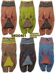 SK NOOR SONS PRÉSENTE à la mode coton lavage à l'acide hommes pantalons été décontracté élastique patchwork adultes taille poche impression exportation - Product Image 4