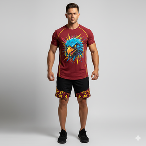 เสื้อยืดคอกลมสุดอินเทรนด์สำหรับผู้ชายเสื้อยืดแขนสั้นผ้าคอตตอนเนื้อนุ่มใส่เล่นยิมเล่นกีฬาฤดูร้อน - Product Image 5