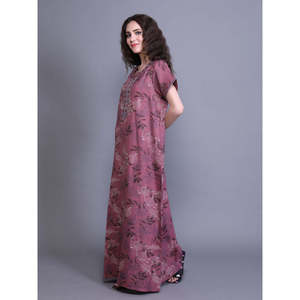 Camisón con Estampado Floral Alpino, Bolsillo Lateral, Bordado en el Escote, Talla 3XL, Material Suave de Spandex, Logotipo Personalizado, Cintura Elástica, ODM - Product Image 4