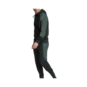 Ensemble tendance sweat à capuche et pantalon de jogging noir et vert, collection coupe-vent, collection Spring Breeze, fin et respirant, par Ako - Product Image 1