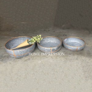 Lot de 2 bols galvanisés en métal durable pour la décoration et l'organisation de la cuisine - Product Image 3