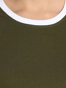 Pakistán venta al por mayor Camiseta de cuello redondo para mujer Color personalizado Casual patrón sólido Anti-Pilling transpirable secado rápido para damas - Product Image 2