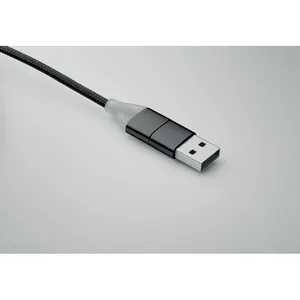 Câble de charge USB promotionnel personnalisé 4 en 1 BLEU pour gadgets - Product Image 1