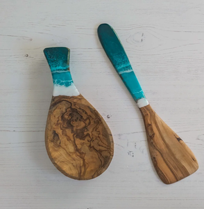 Cuillère en bois et résine Artisanat Vente chaude Cuillère à manche en bois et résine Fabrication de haute qualité Prix le plus bas - Product Image 6