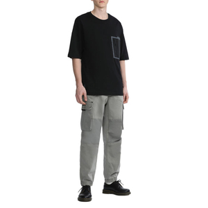 T-shirt en molleton coton/polyester de qualité supérieure, coupe régulière, anti-boulochage, différents styles, confortable, vente chaude pour hommes - Product Image 2