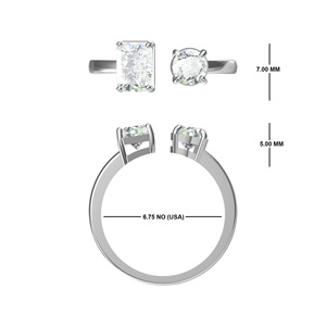 แหวนเพชรตามหลักจริยธรรม10K 14K 18K สวยงามมีสไตล์ตัวเลือกเครื่องประดับทอง - Product Image 2