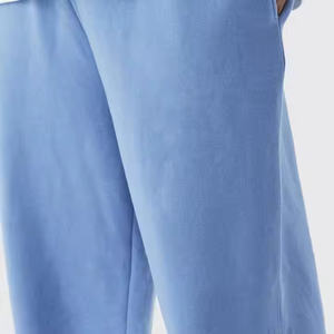 กางเกงวอร์มสำหรับผู้ชายกางเกงวอร์มเอวกลางมีเชือกผูกสีล้วนลำลองกางเกงโอเวอร์ไซส์พิมพ์โลโก้ - Product Image 5