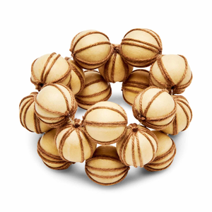 Servilletero de madera con hebilla, soporte para cuentas, cuentas de madera únicas, servilletero con borla para restaurante occidental, decoración de boda - Product Image 1