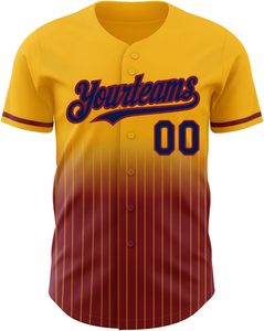 Maillot de baseball rayé entièrement numérique, mode sportive décontractée, personnalisation par sublimation, uniforme d'équipe, tenue de baseball - Product Image 2