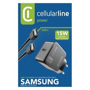 Cellularline <b>Adaptive</b> Fast Charger 15W <b>USB</b> <b>Type</b>-<b>C</b> With Cable - Product Image 2