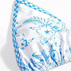 Conjuntos de bikini de pesca UPF 50 transpirables y elegantes con parte superior acolchada y parte inferior de cintura alta diseñados para la comodidad y el estilo de la playa - Product Image 4