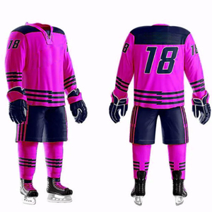 Uniforme de hockey sobre hielo con nombre de equipo personalizado, uniforme hecho de poliéster de nuevo estilo, conjunto de MOQ bajo con uniforme de hockey sobre hielo de diseño OEM - Product Image 4