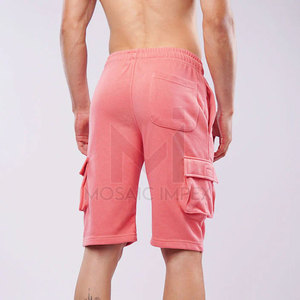 2023 nouveauté hommes personnalisé coton genou longueur décontracté pantalons courts hommes décontracté confort tissu élastique ceinture Shorts - Product Image 3