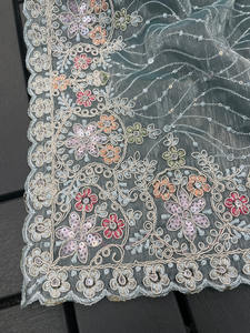 Collection Saree en soie Barbari de qualité supérieure pour adultes Beau dernier créateur avec fil à broder lourd Zari et codage - Product Image 6