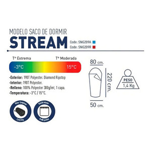 Sacco a Pelo Nat Geo Stream SNG209A da -13°C a +6°C Blu con Grigio - Product Image 5