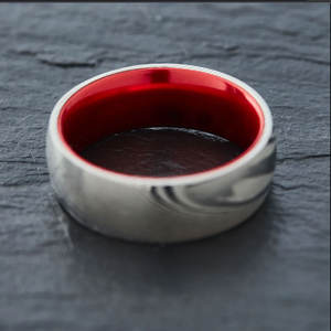 2022 nuevo anillo de acero de Damasco más vendido de moda joyería de acero inoxidable ligera y barata - Product Image 3