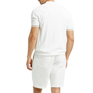 OEM <b>Men</b>’s Cotton Zip Polo Shirt – Custom Logo Short Sleeve Knit Polo Tee Casual Cropped <b>Pullover</b> - Product Image 5