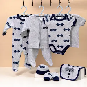 Good Quality Multi Designs Combed Cotton 8PCS Set Baby Romper Set New Born Baby Suit