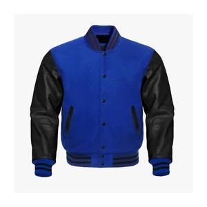 Chaqueta Bomber Varsity de Moda para Hombre 2023, Cuello Alto Recubierto, Logotipo Frontal Personalizado, Manga de Cuero, Relleno de Poliéster, Talla Grande - Product Image 5